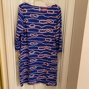 Britt Ryan shift dress blue nautical knots sailor career business brunch church